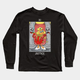 Justice - Mystical Medleys - Vintage Cartoon Tarot Long Sleeve T-Shirt